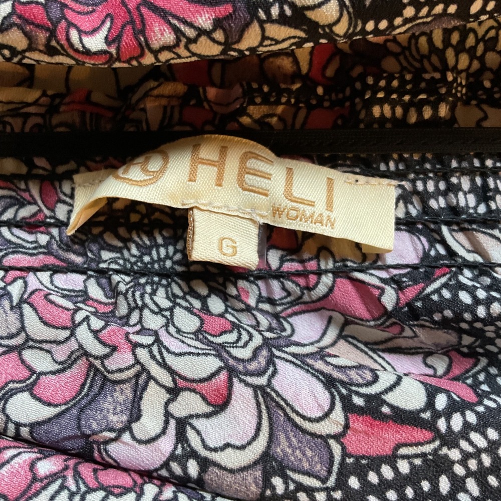 Heli Floral Short Sleeve Cinch Waist Mini Dress Size - Picture 5 of 8
